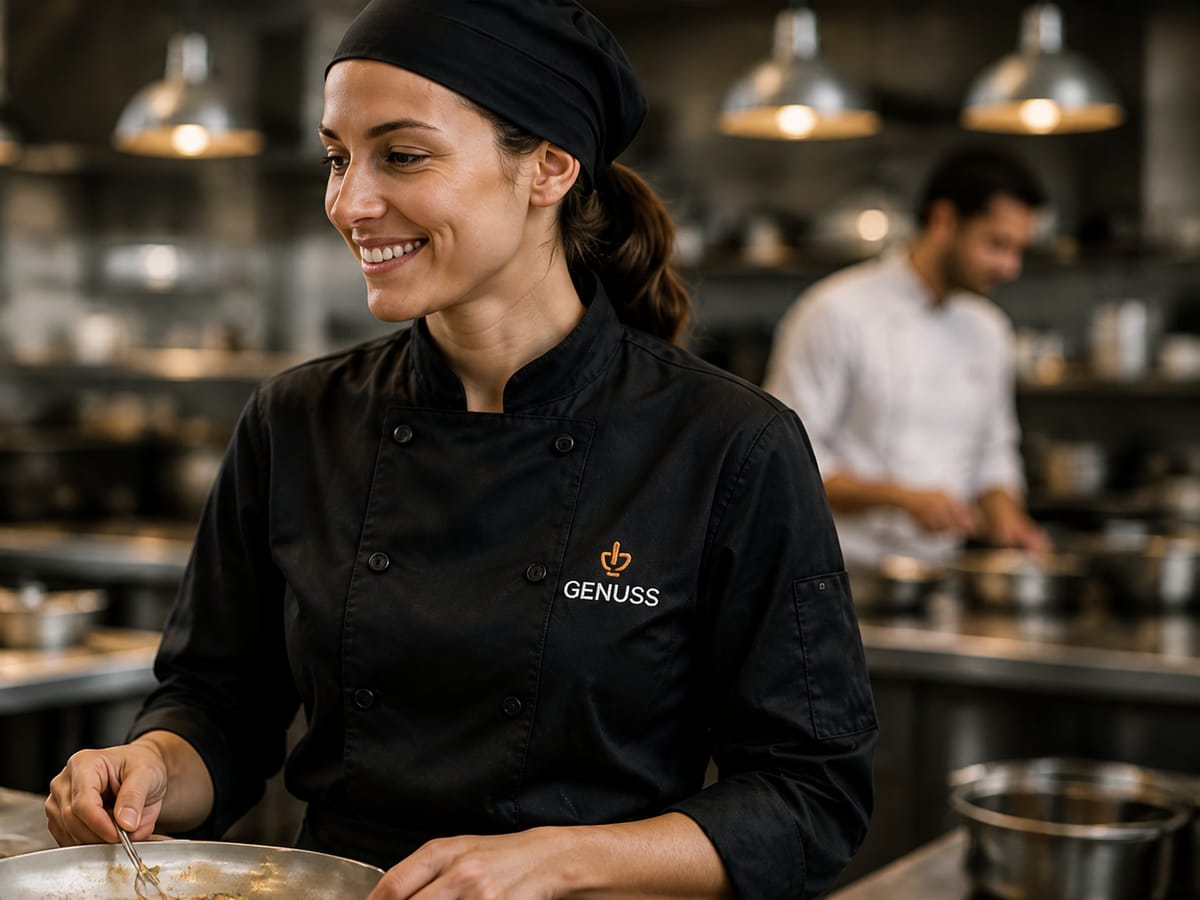 Gastronomie & Hotellerie: Arbeitskleidung mit gesticktem Firmenlogo