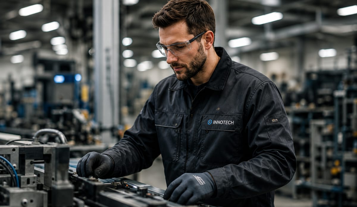 Industrie & Produktion: Arbeitskleidung mit gesticktem Firmenlogo