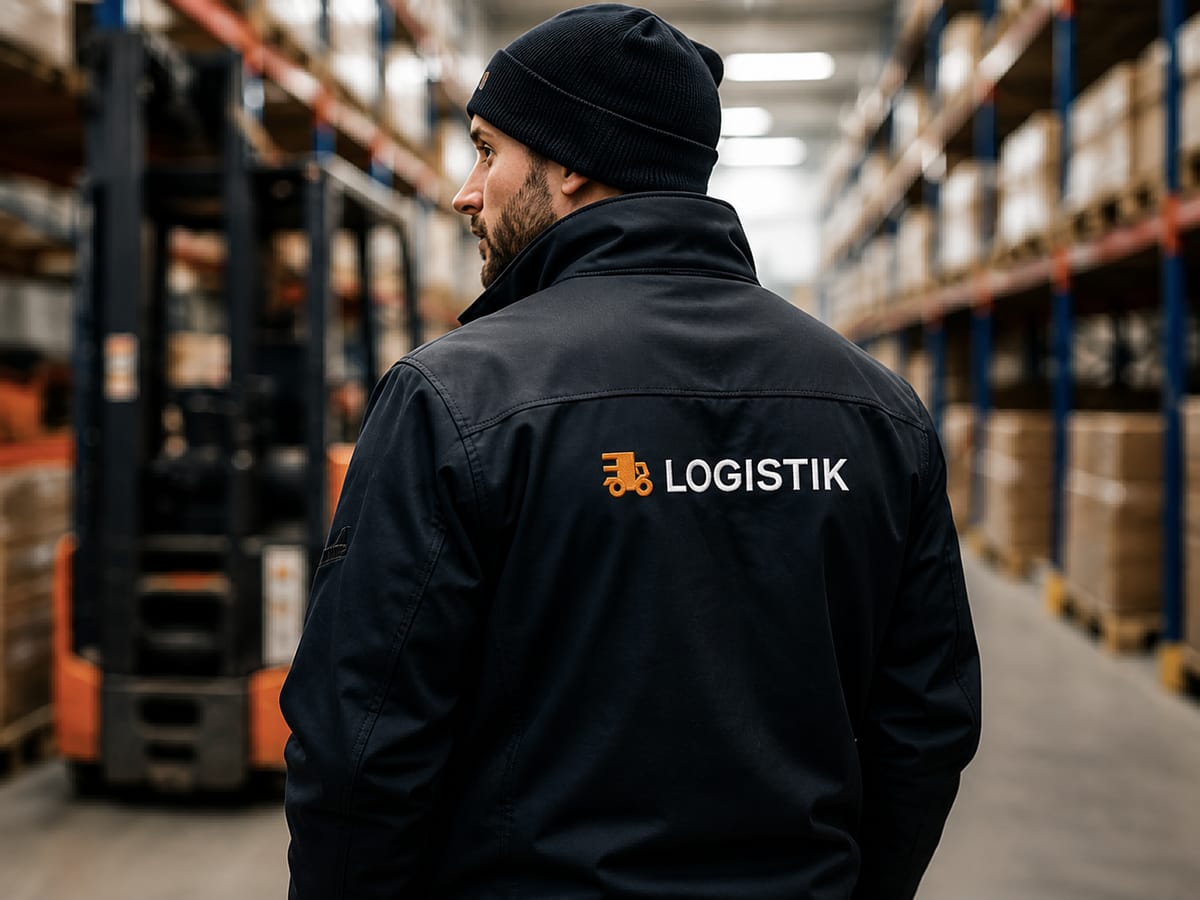 Logistik & Transport: Arbeitskleidung mit gesticktem Firmenlogo